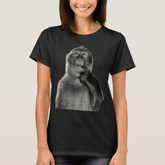 Funny Monkey Meme With Retro Odore Humor Art Style T-shirt (Voorkant)