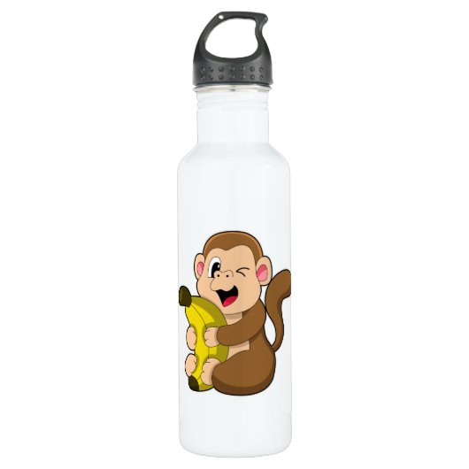 Funny Monkey met Banana Waterfles (Voorkant)