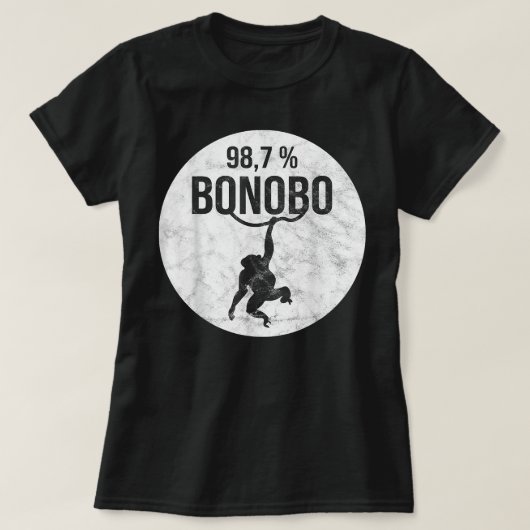 Funny Monkey met Chimpanzee Bonobo DNA T-shirt (Design voorkant)