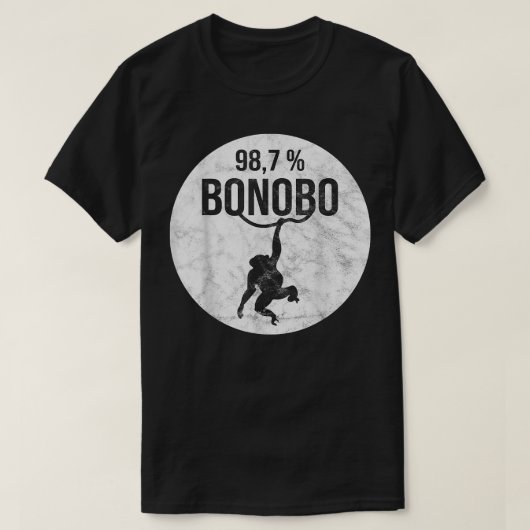 Funny Monkey met Chimpanzee Bonobo DNA T-shirt (Design voorkant)