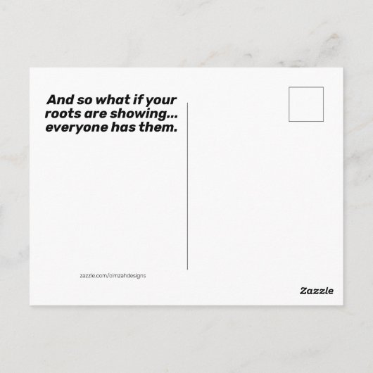 Funny Monkey met een Bad Hair Cut-Shelter op zijn Briefkaart (Achterkant)