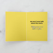 Funny Monkey met een Bad Hair Cut-Shelter op zijn Kaart (Binnen)