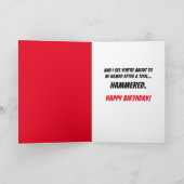 Funny Monkey-moersleutel, gehamerd op je verjaarda Kaart (Binnen)