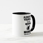 Funny Monkey Mug Always Be Yourself Monkey Quote Mok (Voorkant rechts)