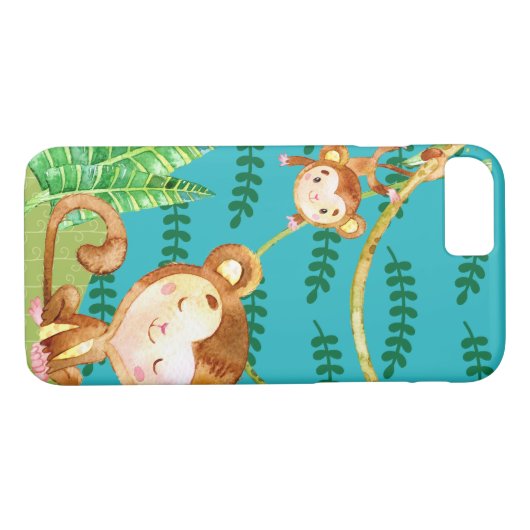 Funny Monkey Oerwoud Fun Case-Mate iPhone Case (Achterkant (Horizontaal))