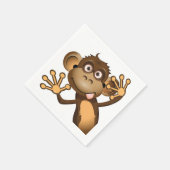 Funny Monkey Paper Napkins Servet (Hoek)