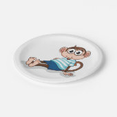 Funny Monkey Papieren Bordje (Gekanteld)