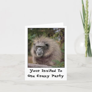 Funny Monkey Party Invitation