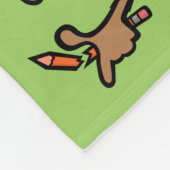 FUNNY MONKEY PERSONALISEERD FLEECE BLANKET (Hoek)