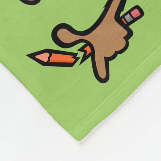 FUNNY MONKEY PERSONALISEERD FLEECE BLANKET (Hoek)