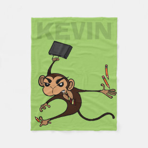 FUNNY MONKEY PERSONALISEERD FLEECE BLANKET