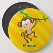 Funny Monkey Personalized Button (Voorkant /achterkant)