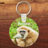 Funny Monkey Personalized Kinder Name Sleutelhange Sleutelhanger (Voorkant)
