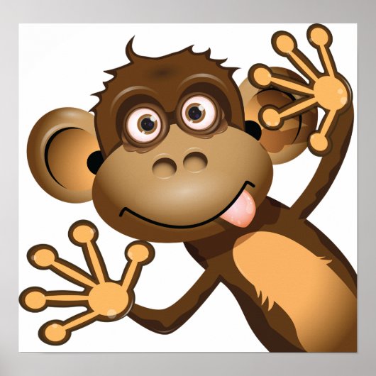 Funny Monkey Poster (Voorkant)