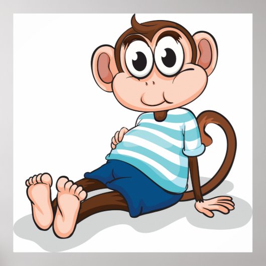 Funny Monkey Poster (Voorkant)