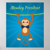 Funny Monkey Poster, Verander Tekst in Jouw tekst Poster (Voorkant)
