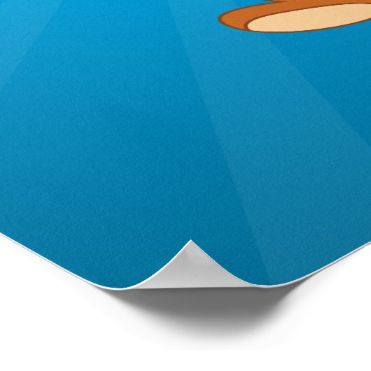 Funny Monkey Poster, Verander Tekst in Jouw tekst Poster (Hoek)