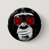 Funny monkey ronde button 5,7 cm (Voorkant)