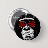 Funny monkey ronde button 5,7 cm (Voorkant /achterkant)