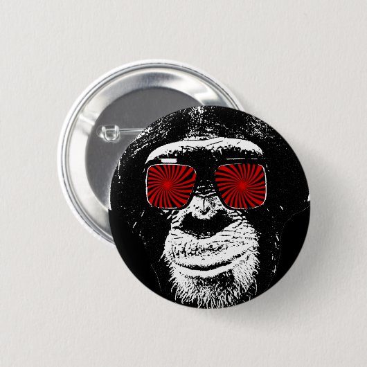 Funny monkey ronde button 5,7 cm (Voorkant /achterkant)