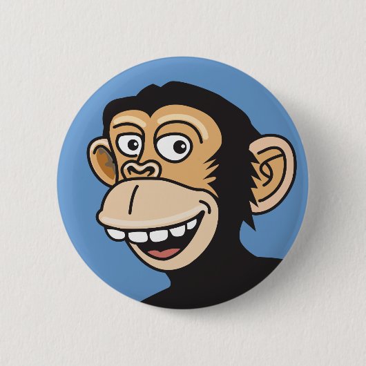 Funny MONKEY Ronde Button 5,7 Cm (Voorkant)