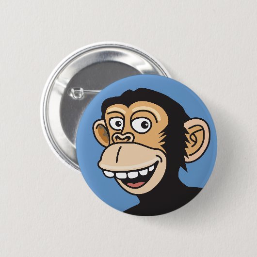 Funny MONKEY Ronde Button 5,7 Cm (Voorkant /achterkant)