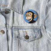 Funny MONKEY Ronde Button 5,7 Cm (In situ)