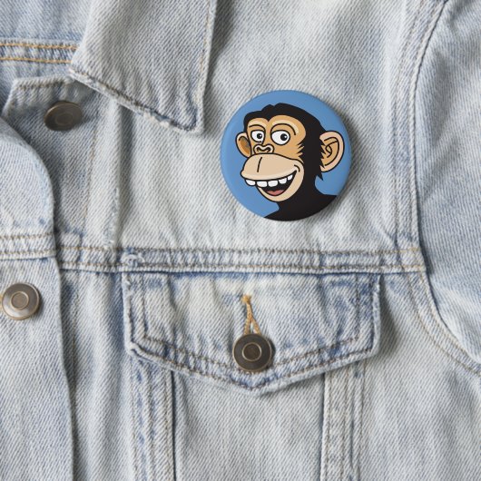 Funny MONKEY Ronde Button 5,7 Cm (In situ)