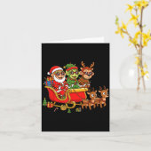 Funny Monkey Santa Reindeer Elf Christmas Womens M Kaart (Gele Bloem)