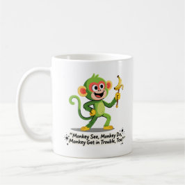 Funny Monkey See Monkey Do Graphic Koffiemok