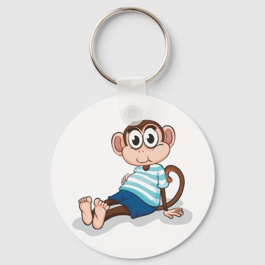 Funny Monkey Sleutelhanger (Voorkant)