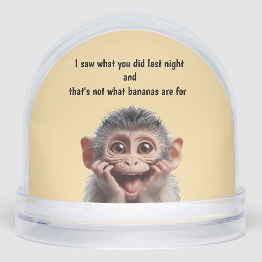 Funny Monkey Sneeuwbol (Voorkant)