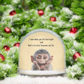 Funny Monkey Sneeuwbol (Kerstmis)