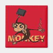 FUNNY MONKEY SQUARE MAGNET (Voorkant)