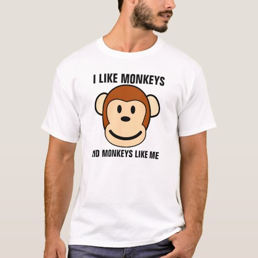 Funny Monkey T-shirts, IK VIND MONKEYS T-shirt (Voorkant)