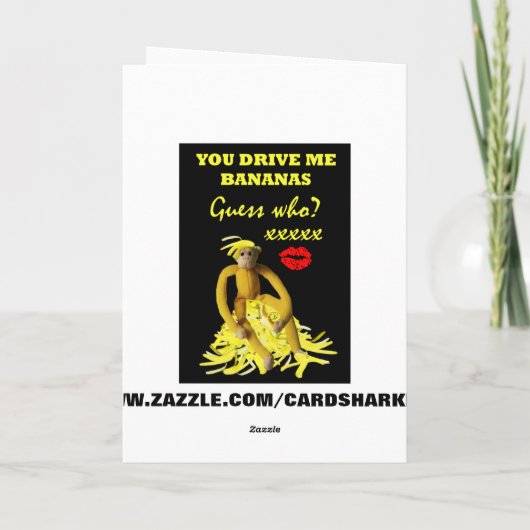 Funny Monkey Valentijnsdag Feestdagen Kaart (Achterkant)