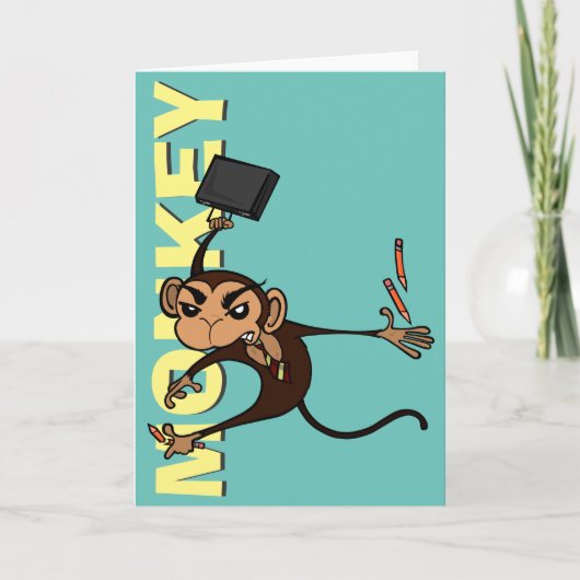 FUNNY MONKEY WENSKAART KAART (Voorkant)