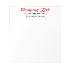 Funny Monogram Family Shoppiing List - Retro Notitieblok