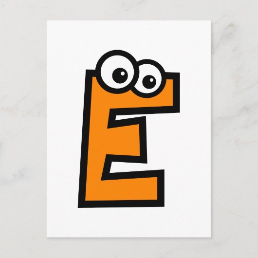 Funny Monogram Letter E Briefkaart (Voorkant)