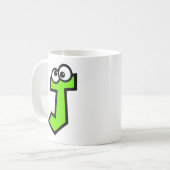 Funny Monogram Letter J Koffiemok (Voorkant links)