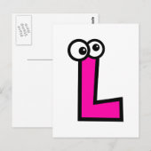 Funny Monogram Letter L Briefkaart (Voorkant / Achterkant)