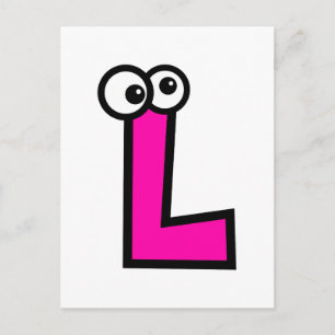 Funny Monogram Letter L Briefkaart