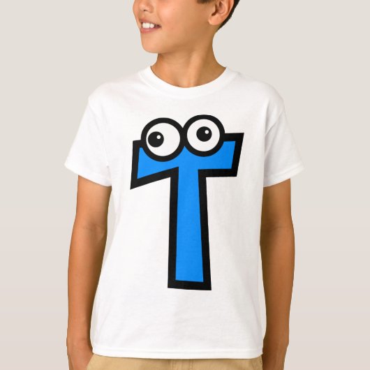 Funny Monogram Letter T T-shirt (Voorkant)