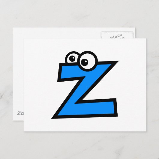 Funny Monogram Letter Z Briefkaart (Voorkant / Achterkant)