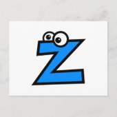 Funny Monogram Letter Z Briefkaart (Voorkant)