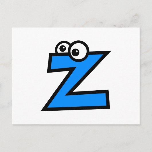 Funny Monogram Letter Z Briefkaart (Voorkant)