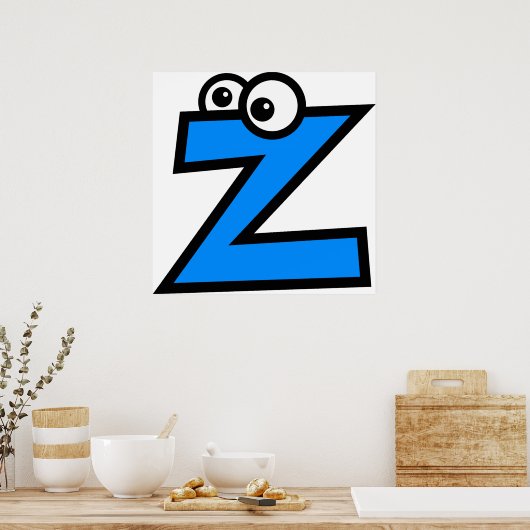 Funny Monogram Letter Z Poster (Keuken)