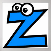 Funny Monogram Letter Z Poster (Voorkant)