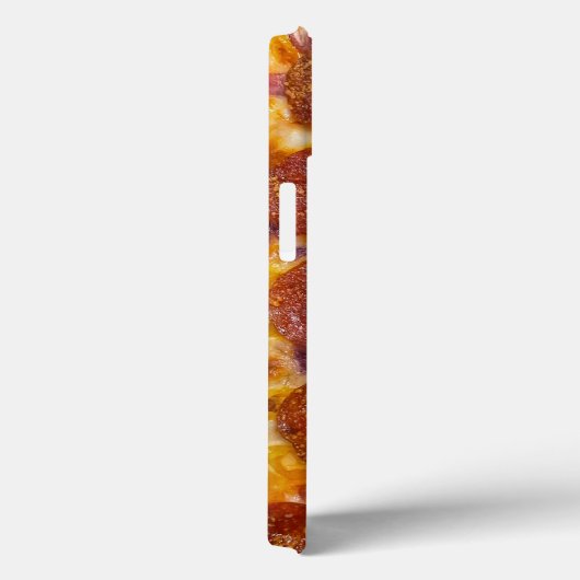 Funny Monogrammed Pepperoni Pizza Pattern Gag Gift Case-Mate iPhone Case (Achterkant / Rechts)