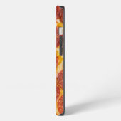 Funny Monogrammed Pepperoni Pizza Pattern Gag Gift iPhone Hoesje (Linkerkant)